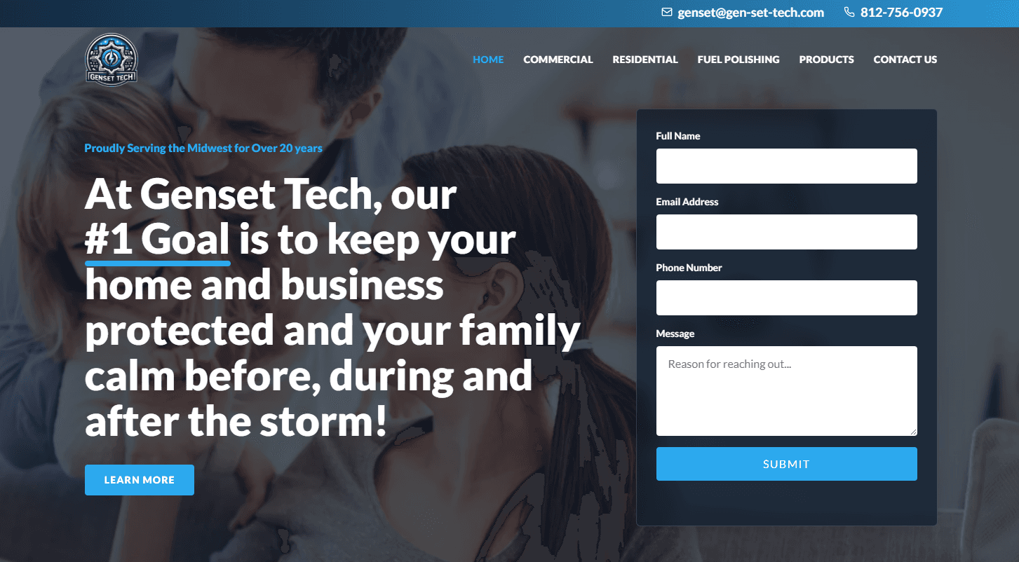 Genset Tech, Inc. website preview