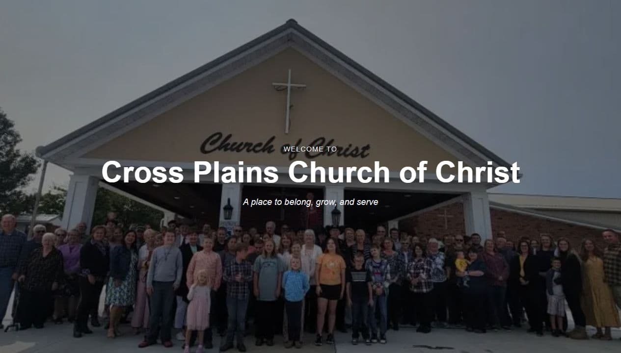 Cross Plains Church of Christ website preview