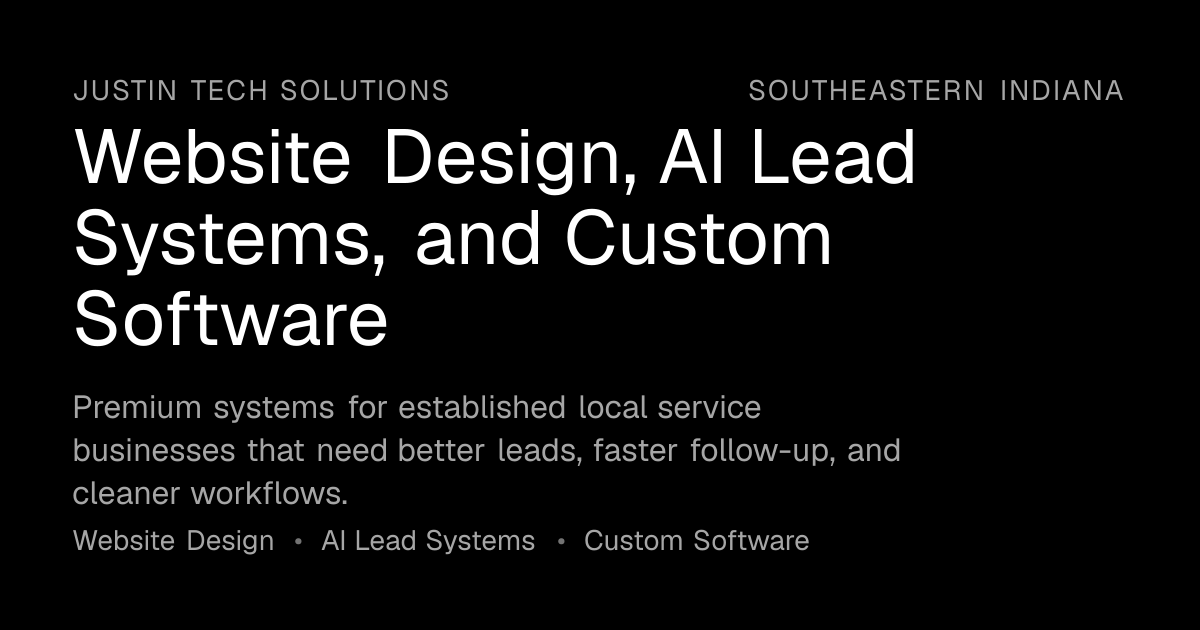 Justin Tech Solutions | Premium Websites, AI Chatbots, and Software for ...